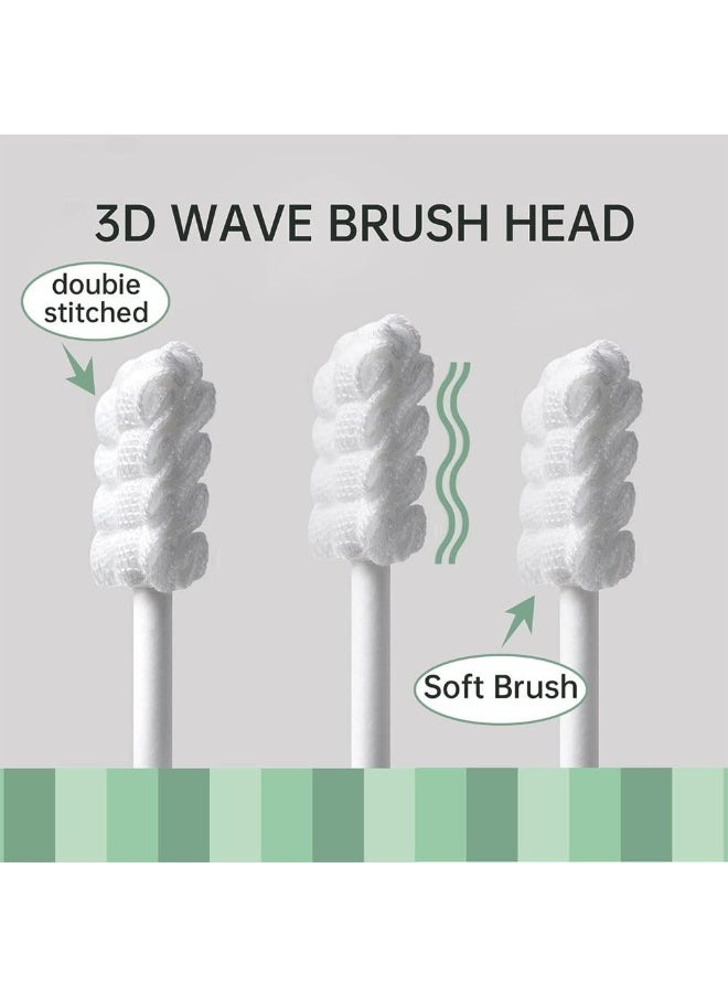 Mumoo Bear Baby Tongue Cleaner, Baby Toothbrush, Toothbrush Infant Upgrade Gum Cleaner with Paper Handle for Babies Soft Gauze for 0-36 Month Baby [60-Pack]