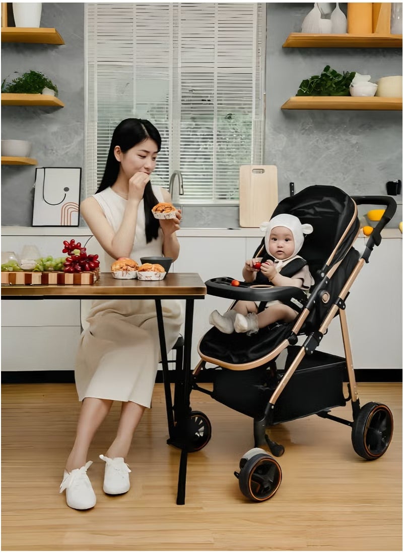 High Landscape Lightweight 3 In 1 Pushchair Stroller Baby And Carseat Luxury Foldable Baby Stroller Pram 3 In 1 With Car Seat