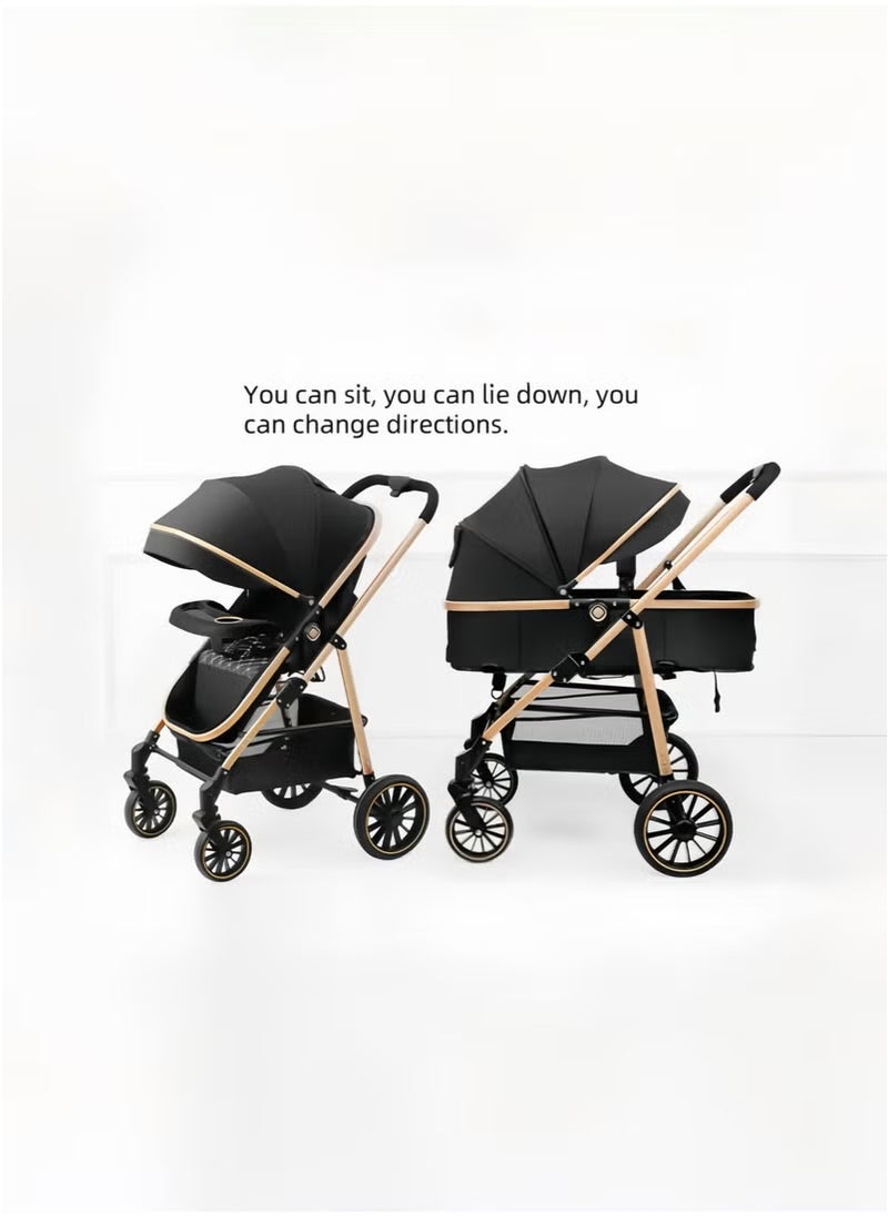High Landscape Lightweight 3 In 1 Pushchair Stroller Baby And Carseat Luxury Foldable Baby Stroller Pram 3 In 1 With Car Seat