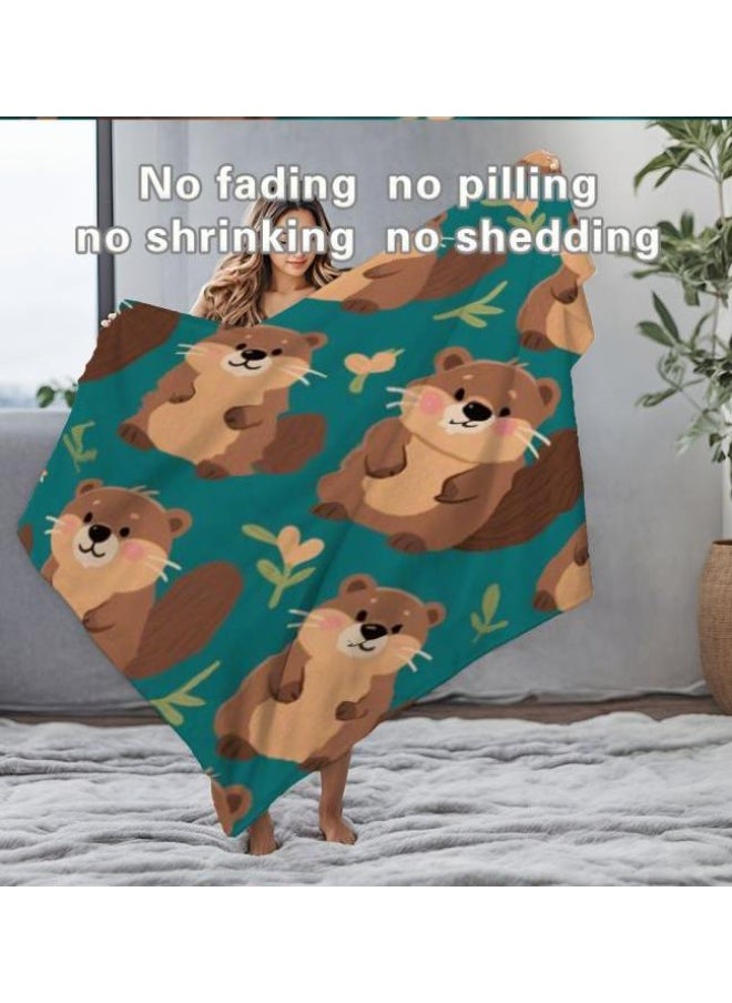 Children's or student cartoon flannel thin blanket (warm and comfortable, suitable for sleep, games) 100cm*150cm