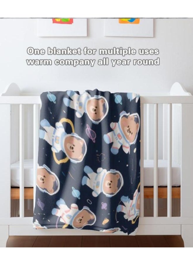 Children's or student cartoon flannel thin blanket (warm and comfortable, suitable for sleep, games) 100cm*150cm - 215