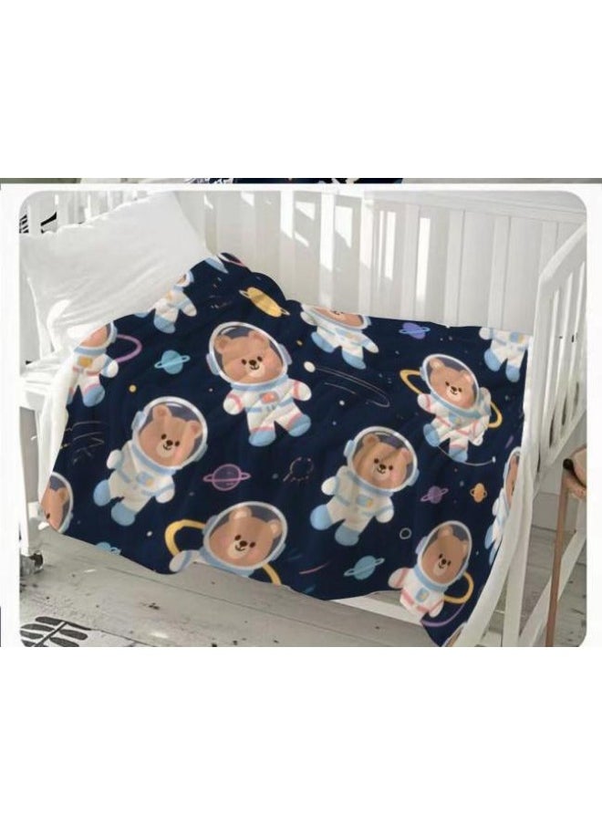 Children's or student cartoon flannel thin blanket (warm and comfortable, suitable for sleep, games) 100cm*150cm - 215