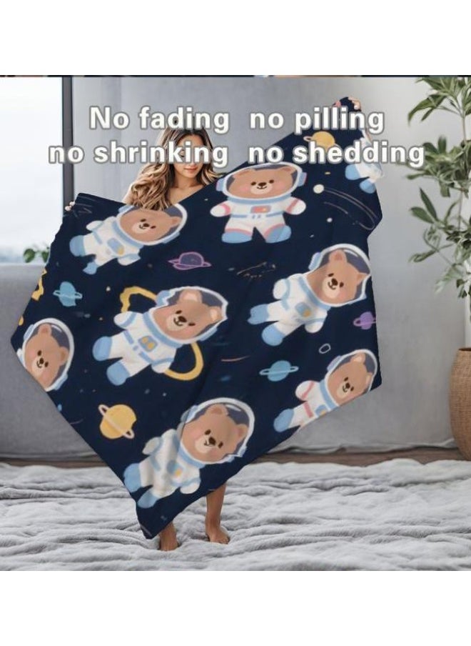 Children's or student cartoon flannel thin blanket (warm and comfortable, suitable for sleep, games) 100cm*150cm - 215
