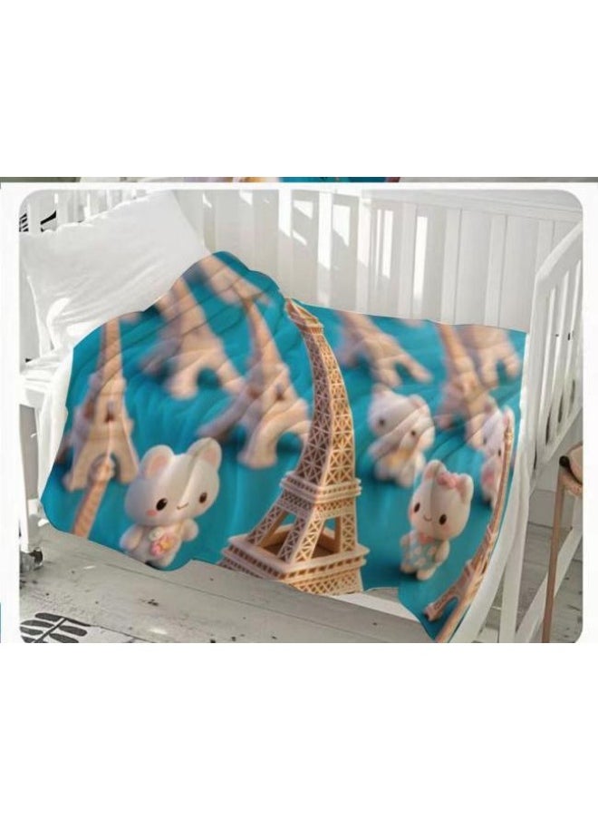 Children's or student cartoon flannel thin blanket (warm and comfortable, suitable for sleep, games) 100cm*150cm - 213