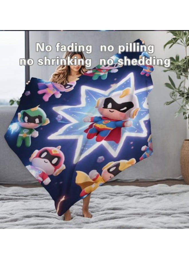 Children's or student cartoon flannel thin blanket (warm and comfortable, suitable for sleep, games) 100cm*150cm