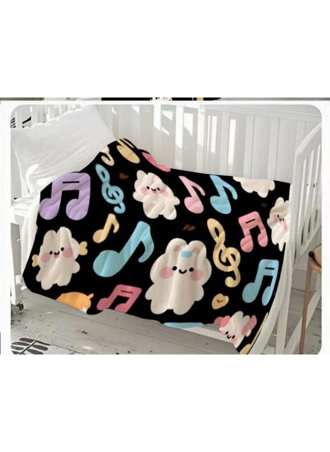 Children's or student cartoon flannel thin blanket (warm and comfortable, suitable for sleep, games) 100cm*150cm - 204