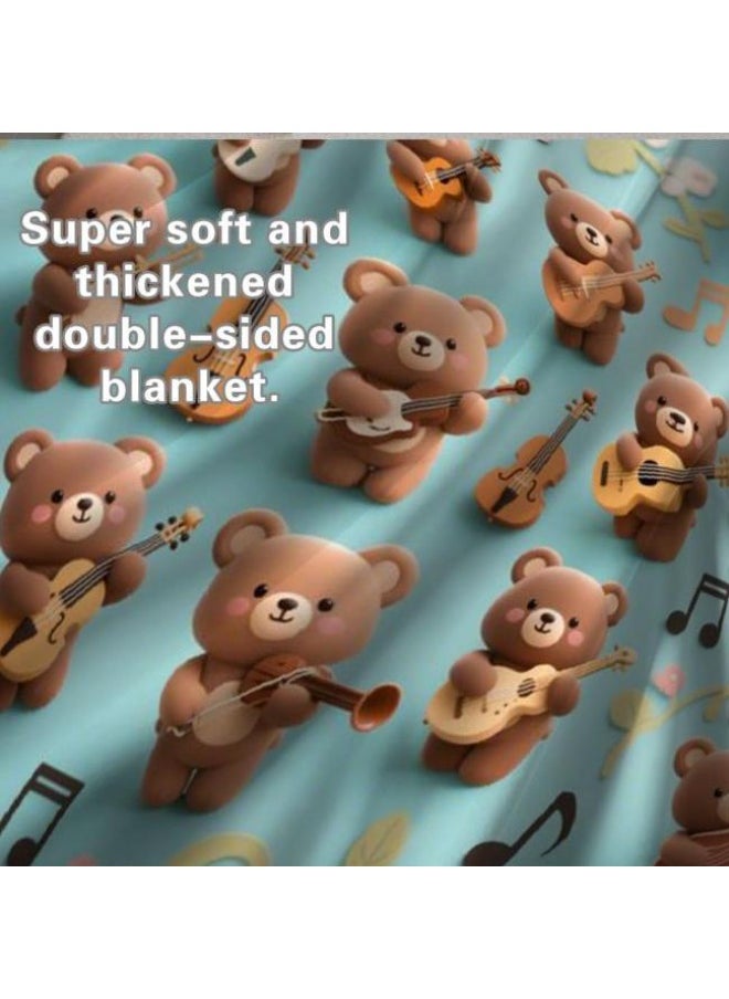 Children's or student cartoon flannel thin blanket (warm and comfortable, suitable for sleep, games) 100cm*150cm