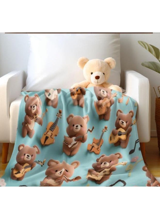 Children's or student cartoon flannel thin blanket (warm and comfortable, suitable for sleep, games) 100cm*150cm