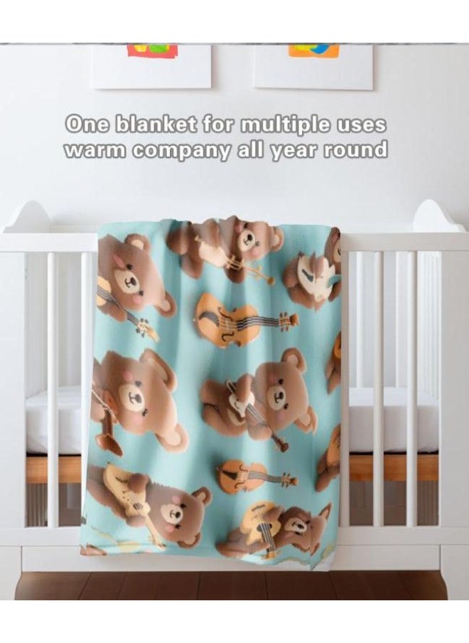 Children's or student cartoon flannel thin blanket (warm and comfortable, suitable for sleep, games) 100cm*150cm
