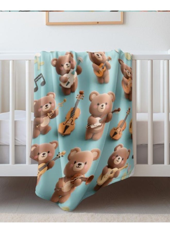 Children's or student cartoon flannel thin blanket (warm and comfortable, suitable for sleep, games) 100cm*150cm