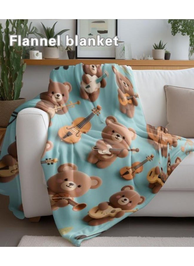 Children's or student cartoon flannel thin blanket (warm and comfortable, suitable for sleep, games) 100cm*150cm