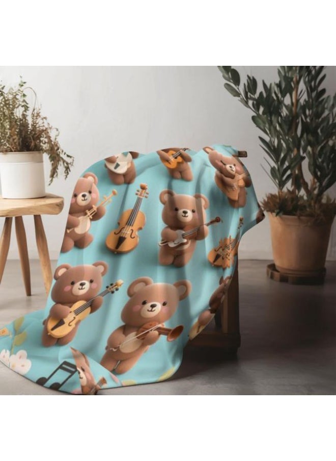 Children's or student cartoon flannel thin blanket (warm and comfortable, suitable for sleep, games) 100cm*150cm