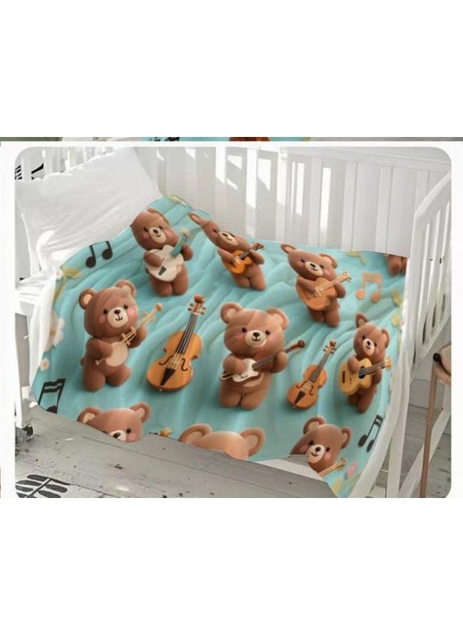 Children's or student cartoon flannel thin blanket (warm and comfortable, suitable for sleep, games) 100cm*150cm