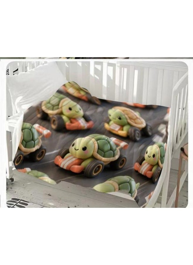 Children's or student cartoon flannel thin blanket (warm and comfortable, suitable for sleep, games) 100cm*150cm - 186