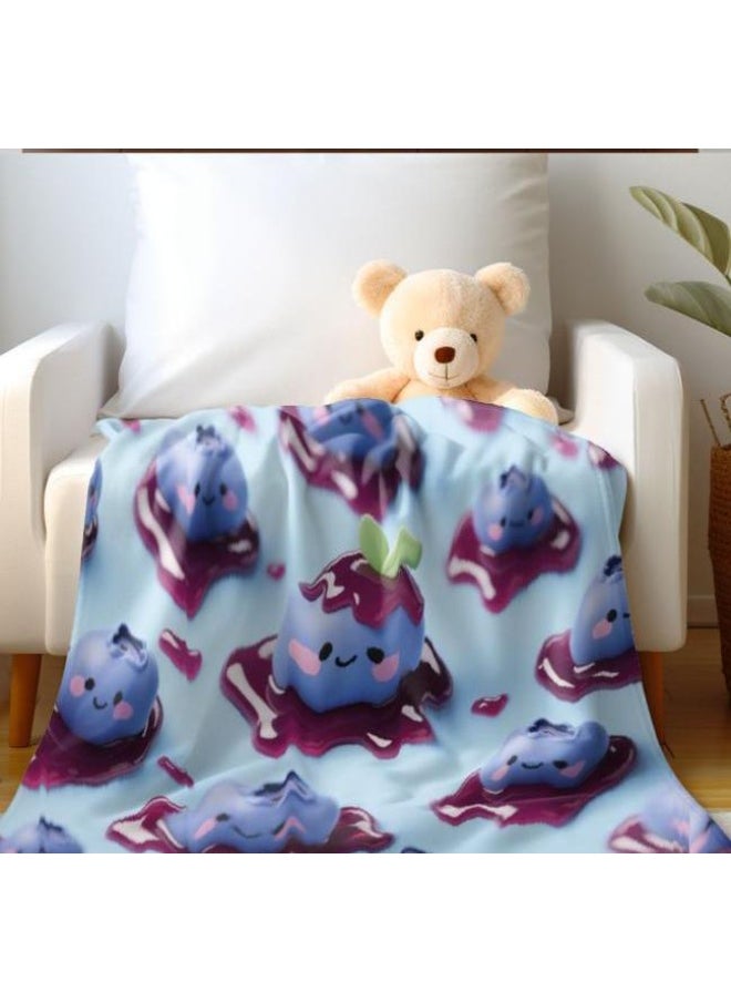 Children's or student cartoon flannel thin blanket (warm and comfortable, suitable for sleep, games) 100cm*150cm