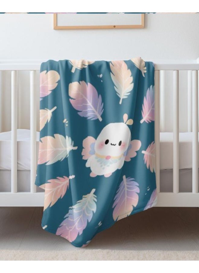 Children's or student cartoon flannel thin blanket (warm and comfortable, suitable for sleep, games) 100cm*150cm