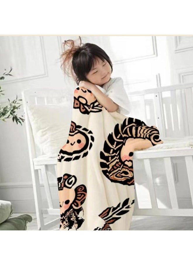 Children's or student cartoon flannel thin blanket (warm and comfortable, suitable for sleep, games) 100cm*150cm