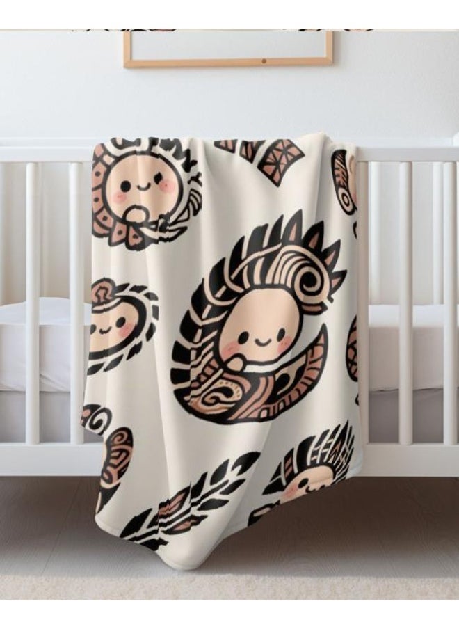 Children's or student cartoon flannel thin blanket (warm and comfortable, suitable for sleep, games) 100cm*150cm