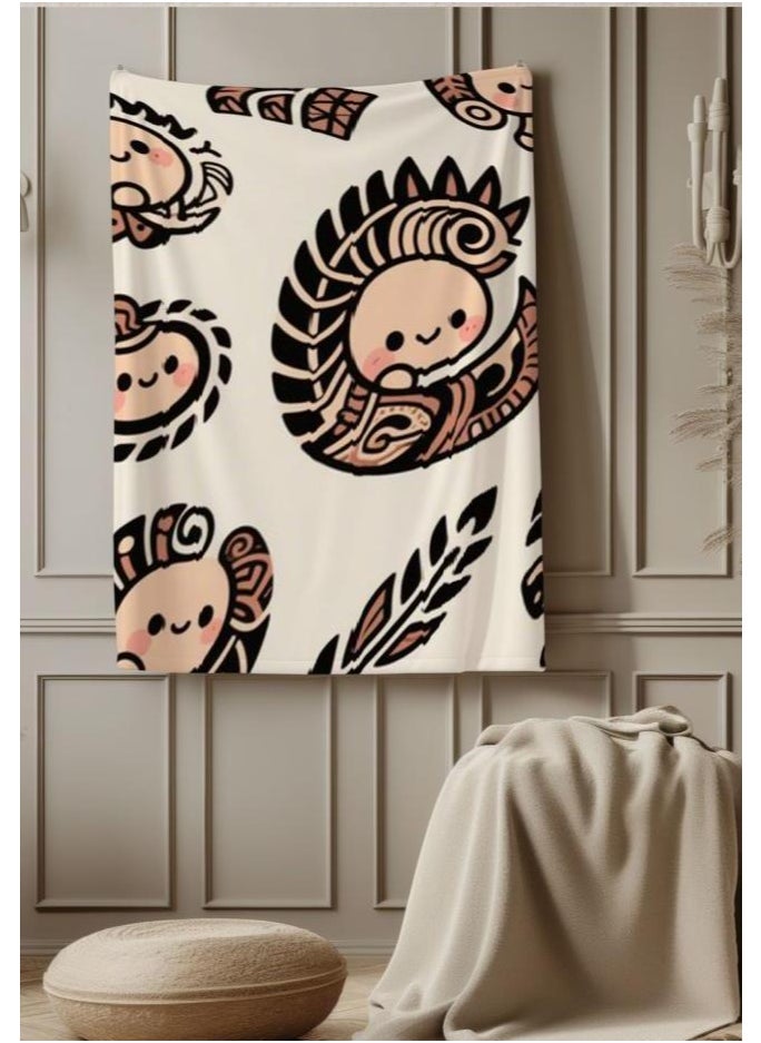 Children's or student cartoon flannel thin blanket (warm and comfortable, suitable for sleep, games) 100cm*150cm