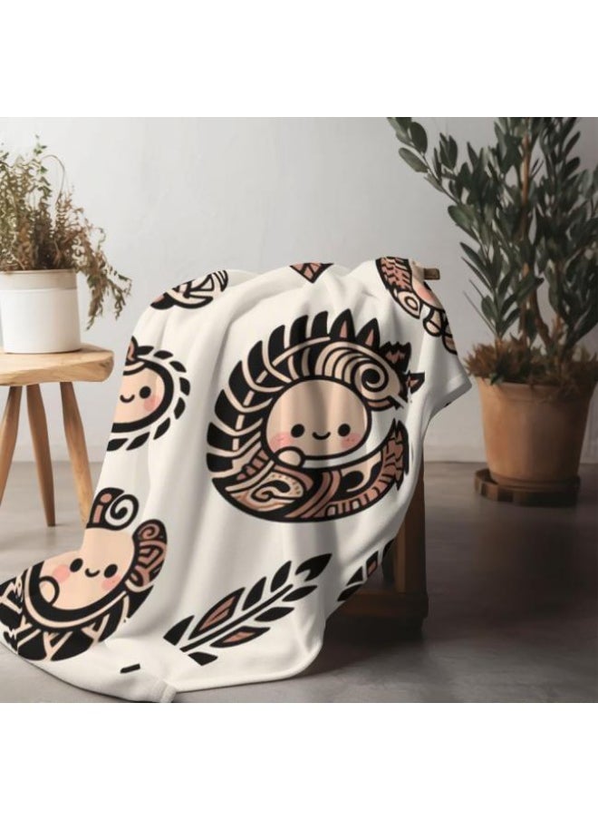 Children's or student cartoon flannel thin blanket (warm and comfortable, suitable for sleep, games) 100cm*150cm