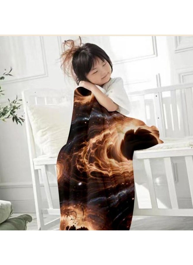 Children's or student cartoon flannel thin blanket (warm and comfortable, suitable for sleep, games) 100cm*150cm