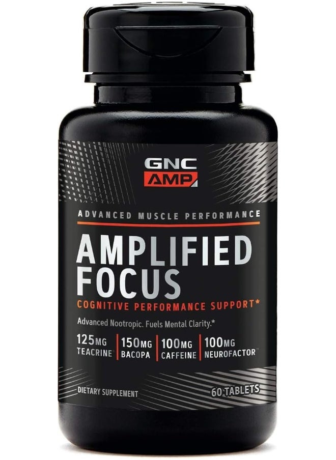 AMP Amplified Focus, 60 Tablets, Fuels Mental Clarity