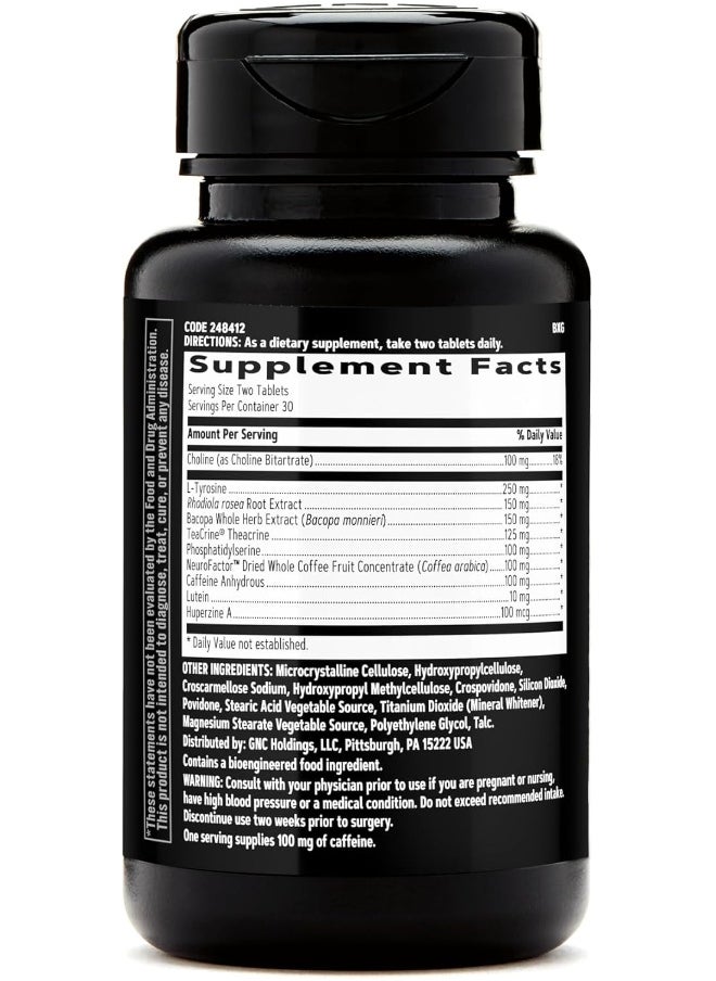 AMP Amplified Focus, 60 Tablets, Fuels Mental Clarity