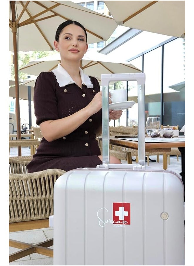 V801 Carry On Suitcase, 20-Inch, Aluminium Frame, Double Spinner Wheels, Disert
