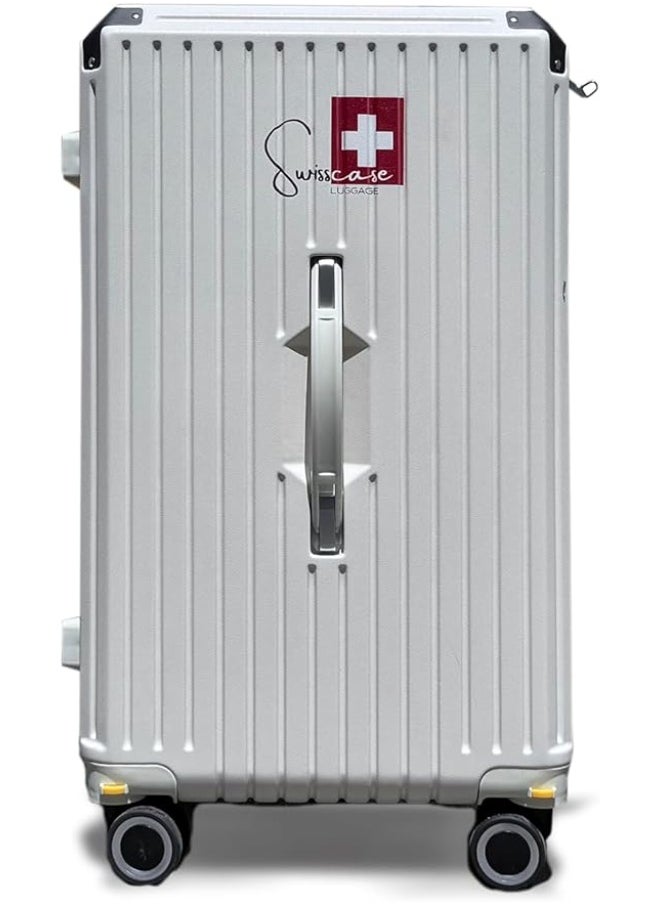 Hardshell Suitcase, 28-Inches, Lightweight PC Luggage with Double Spinner Wheels, BTL-A001 White