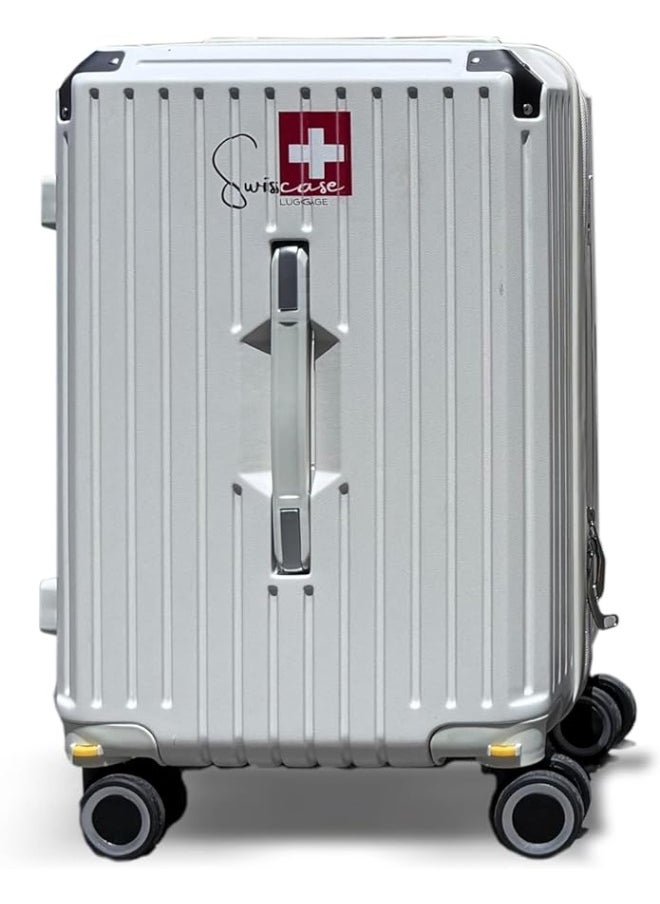 Hardshell Suitcase, 28-Inches, Lightweight PC Luggage with Double Spinner Wheels, BTL-A001 White