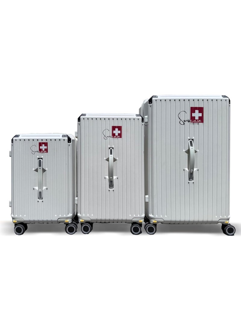 Hardshell Suitcase, 28-Inches, Lightweight PC Luggage with Double Spinner Wheels, BTL-A001 White