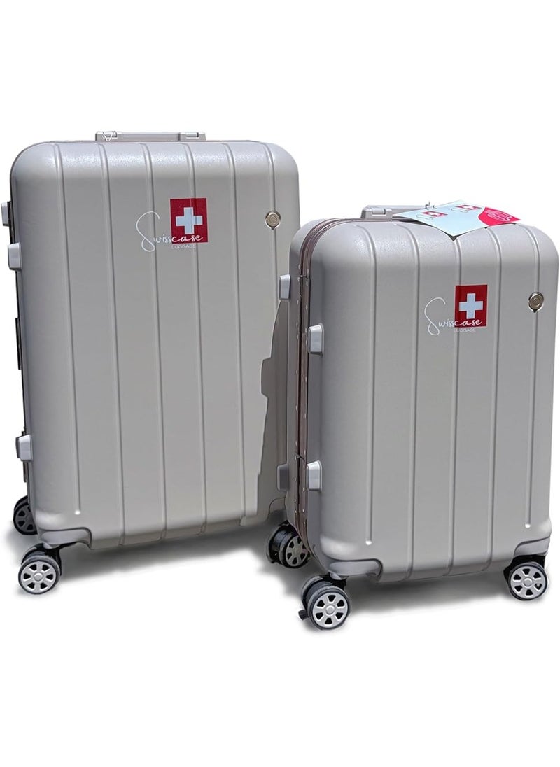 Hardshell Luggage Set, 20 and 24 Inch, Aluminium Frame, Double Spinner Wheels, Lightweight V801 Set, Disert