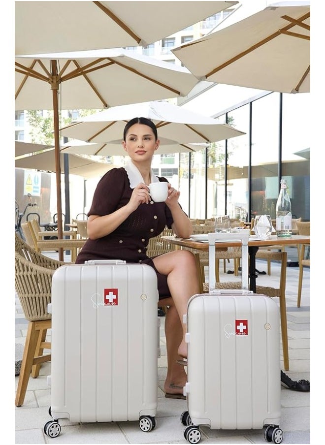 Hardshell Luggage Set, 20 and 24 Inch, Aluminium Frame, Double Spinner Wheels, Lightweight V801 Set, Disert