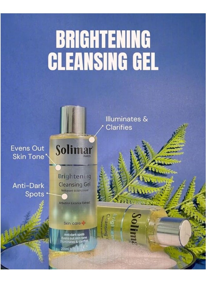 Solimar Paris Brightening Cleansing Gel – Radiance Boosting Face Wash, 200ml