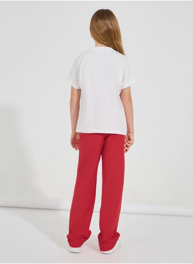 Happy Girl's Day Graphic T-Shirt & Pants Set