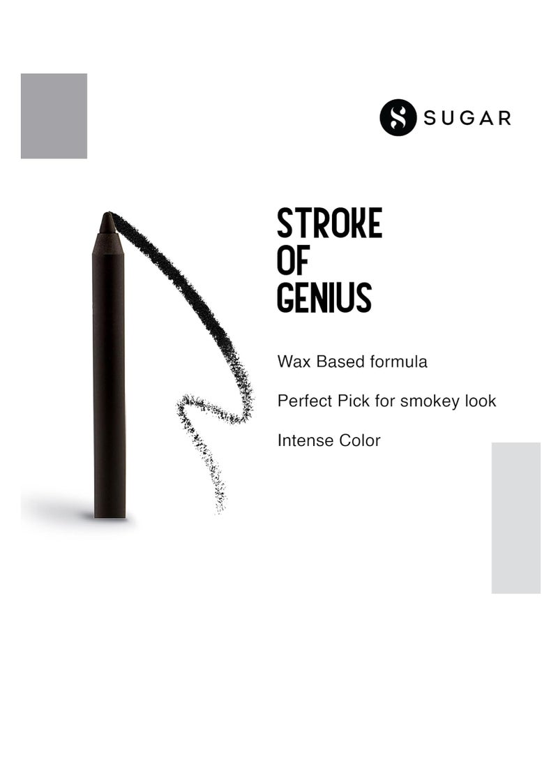 SUGAR Cosmetics Stroke Of Genius Heavy Duty Kohl with Sharpner  Long Lasting  Smudge Proof and  Waterproof Kajal Pencil  Matte Finish 1.2gm 01 Back To Black Black
