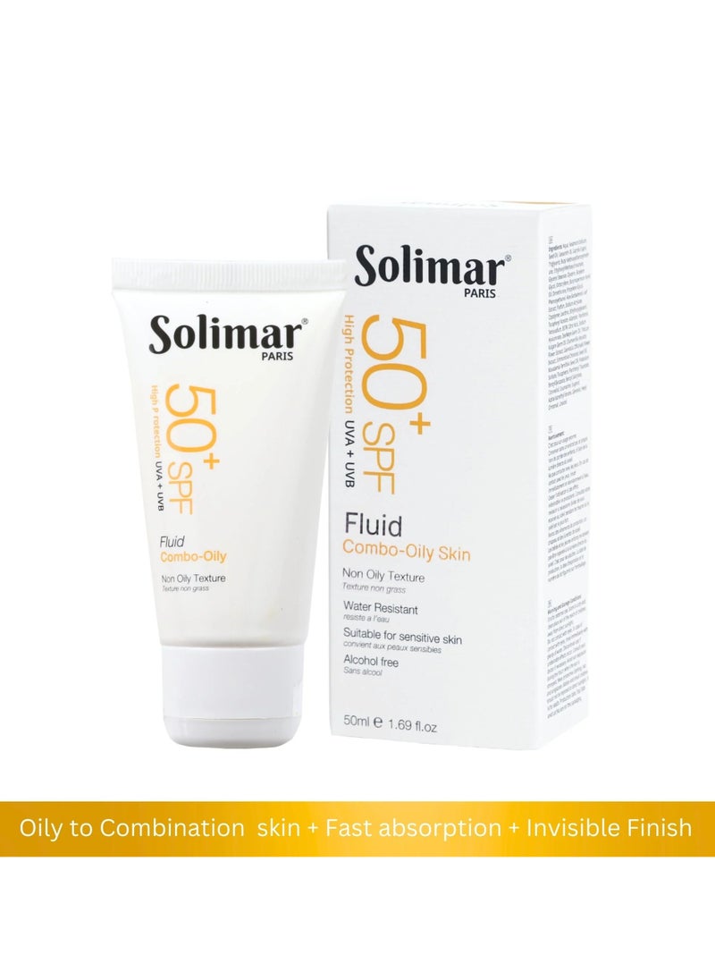 Solimar Paris Sun Block SPF 50+ Fluid – Lightweight & Non-Greasy, 50ml