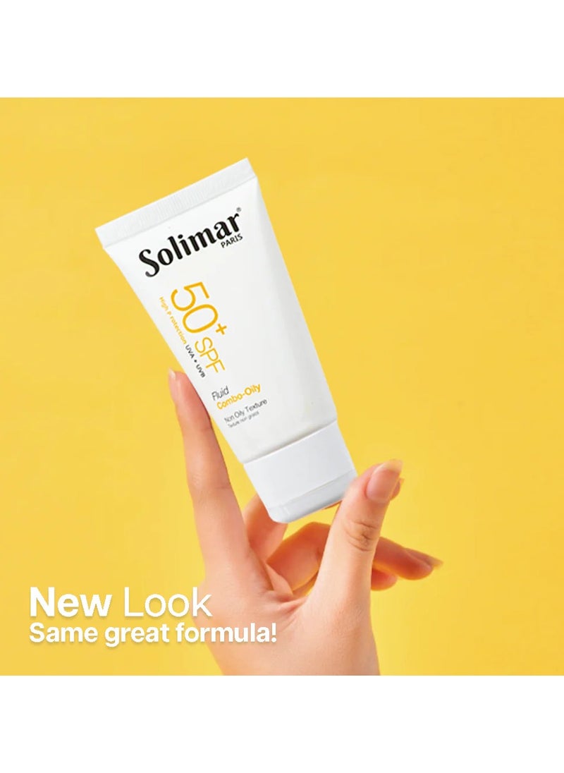 Solimar Paris Sun Block SPF 50+ Fluid – Lightweight & Non-Greasy, 50ml