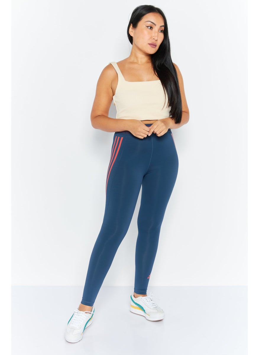 Women Tight Fit Training Leggings, Navy Blue
