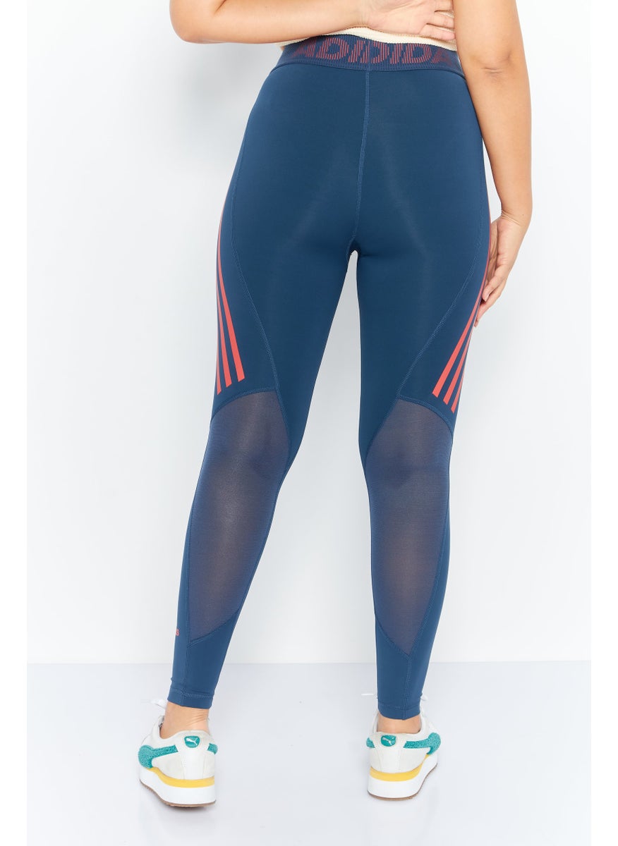 Women Tight Fit Training Leggings, Navy Blue