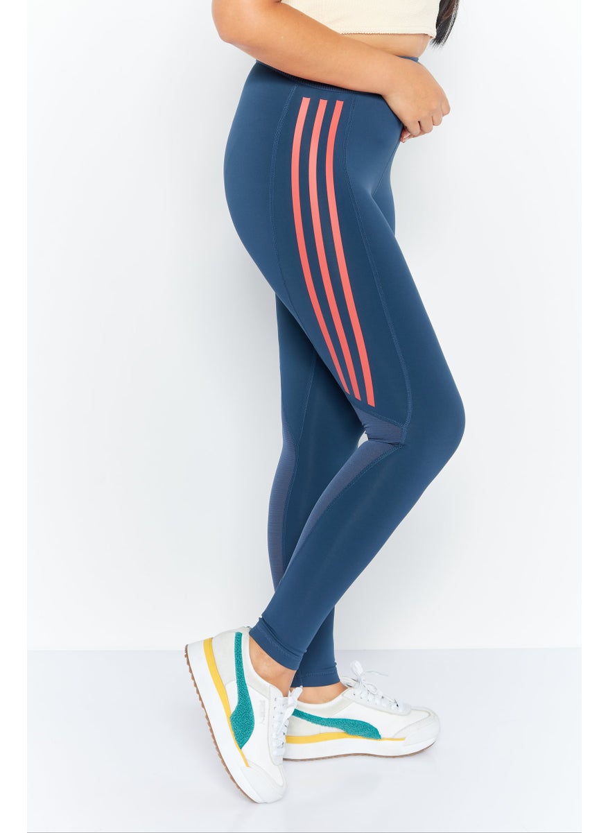 Women Tight Fit Training Leggings, Navy Blue