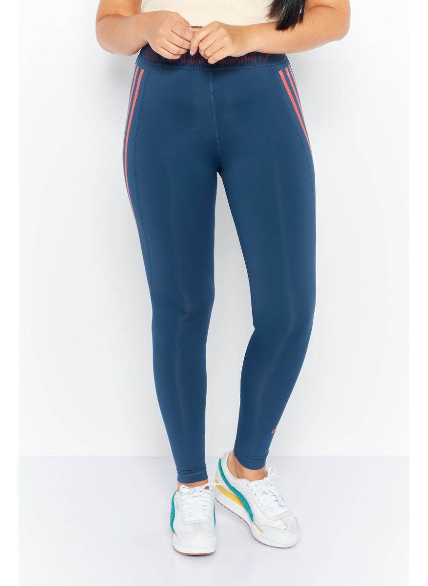 Women Tight Fit Training Leggings, Navy Blue