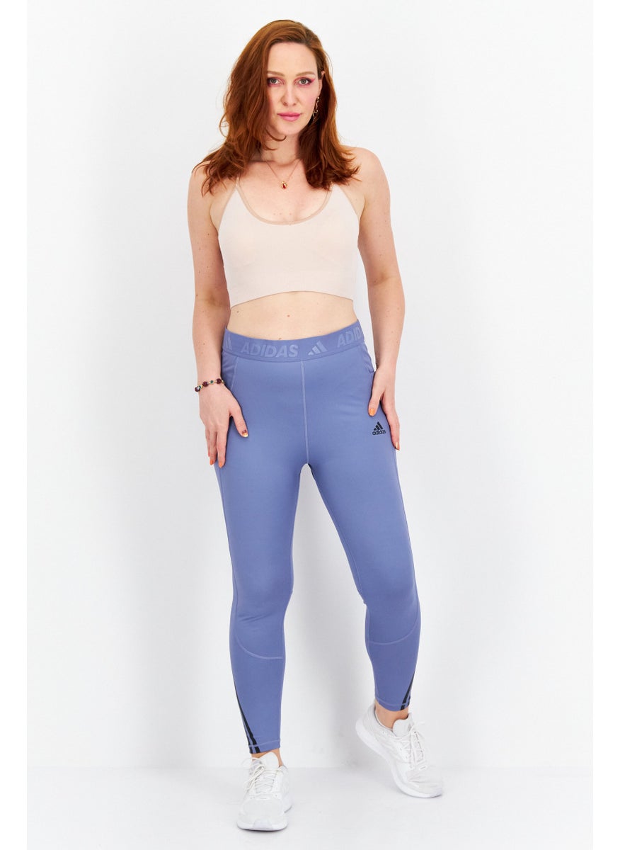 Women Sportswear Fit Training Leggings, Slate Blue