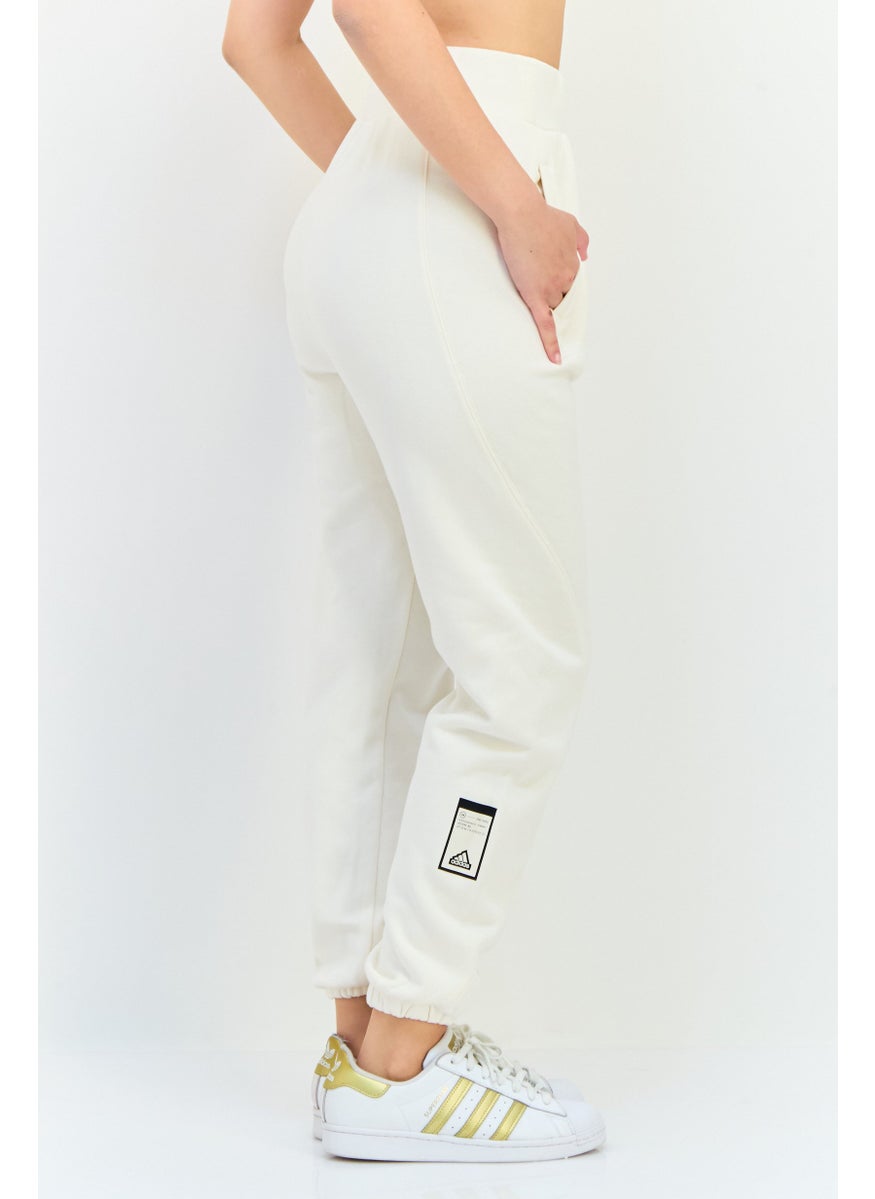 Women Sportswear Fit Outdoor Sweatpants, Off White