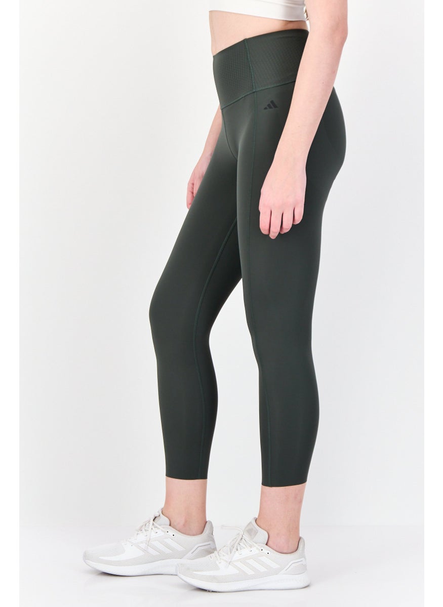 Women Tight Fit Training Optime Power 7/8 Leggings, Dark Olive