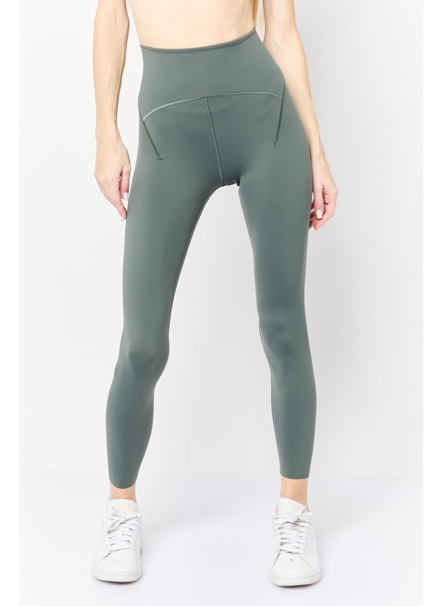 Women Tight Fit Training Leggings, Dark Grey