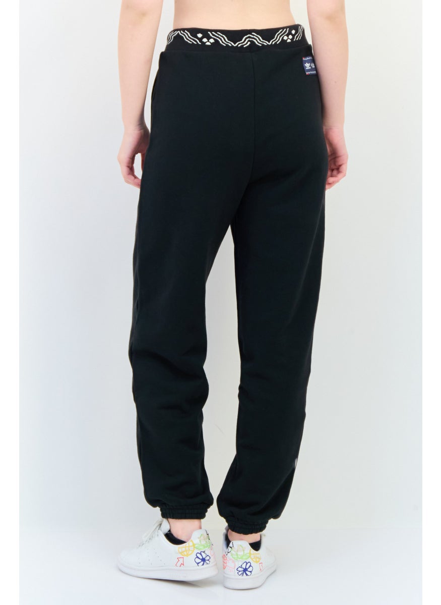 Women Sportswear Fit Brand Logo Training Sweatpants, Black