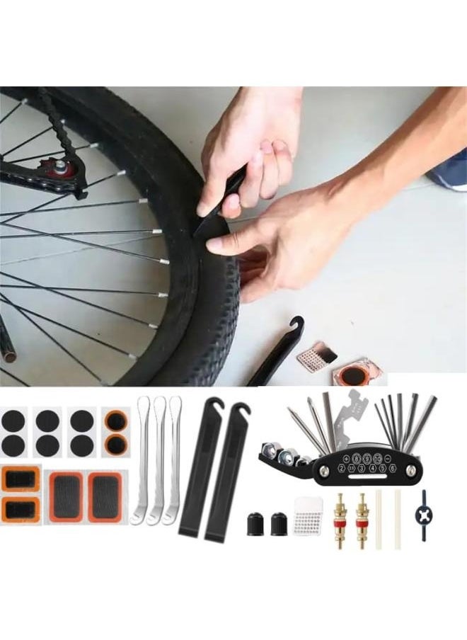16 In 1 Multi-Functional Bicycle Repair Kit Set With Saddle Bag