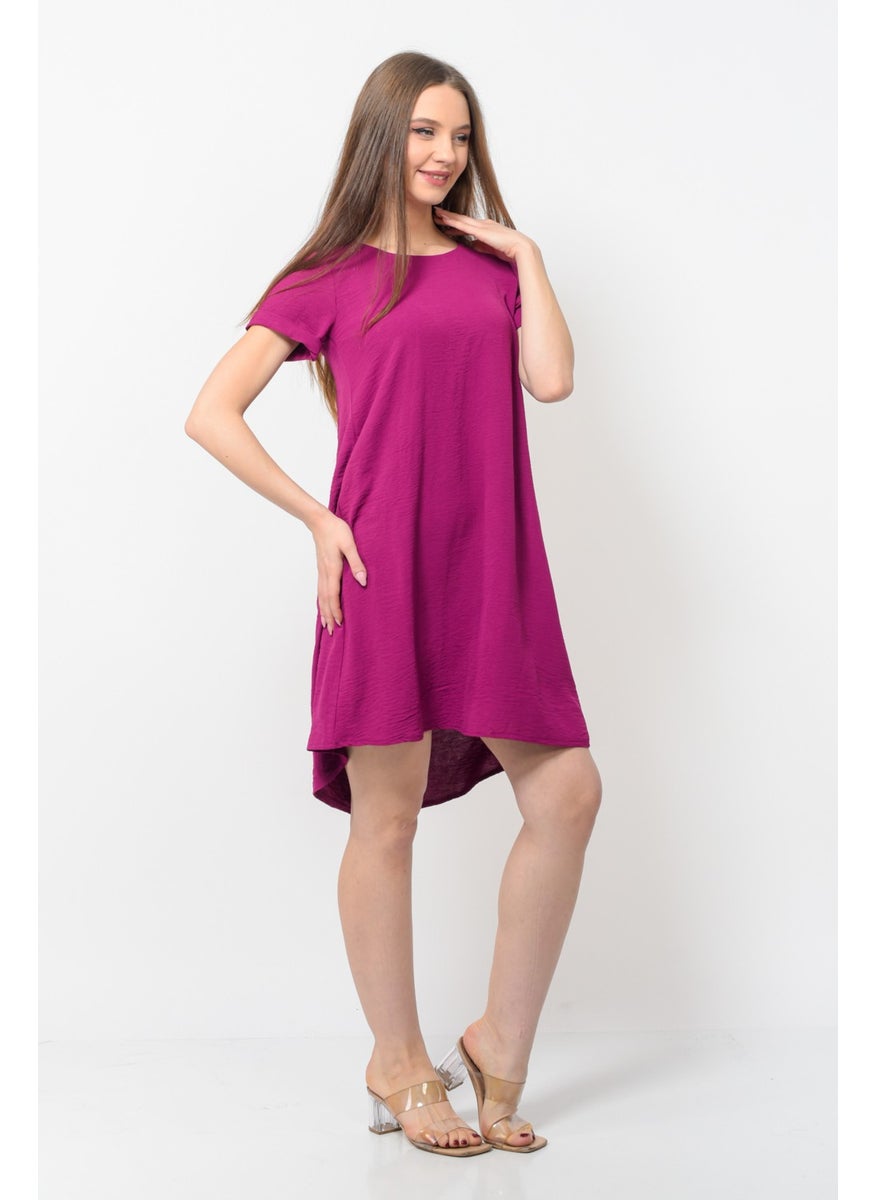 Women Aerobin Fabric Summer Dress Plum Color
