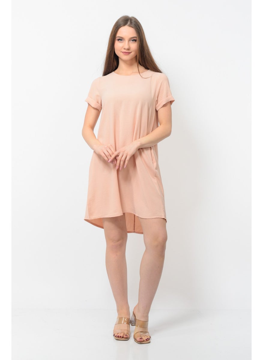 Women Aerobin Fabric Summer Dress Dusty Pink Color